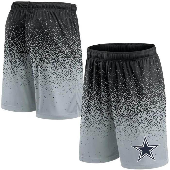 Men's Dallas Cowboys Black/Grey Ombre Shorts